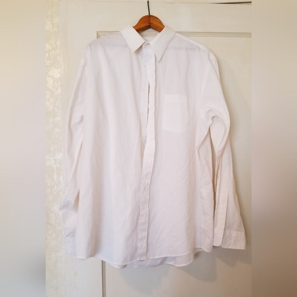 Men's dress shirts, tall, 17 1/2 neck, 36/37 length, white, long sleeved